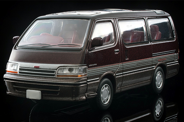 LV-N208b トヨタ ハイエースワゴン スーパーカスタム 92年式（暗赤/茶